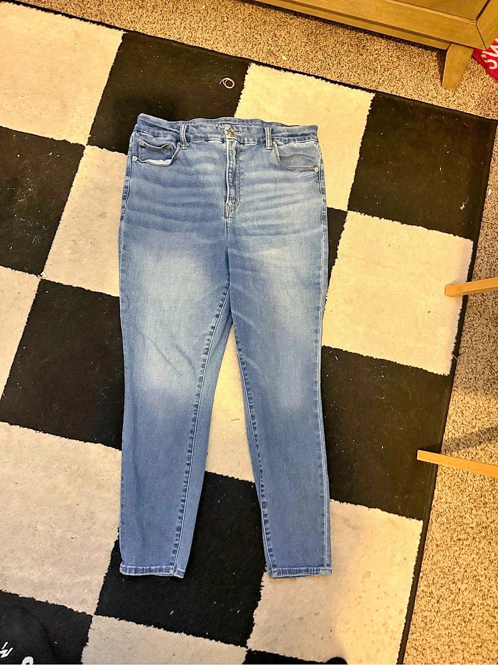 American Eagle Luxe Stretch Skinny Jeans in Blue